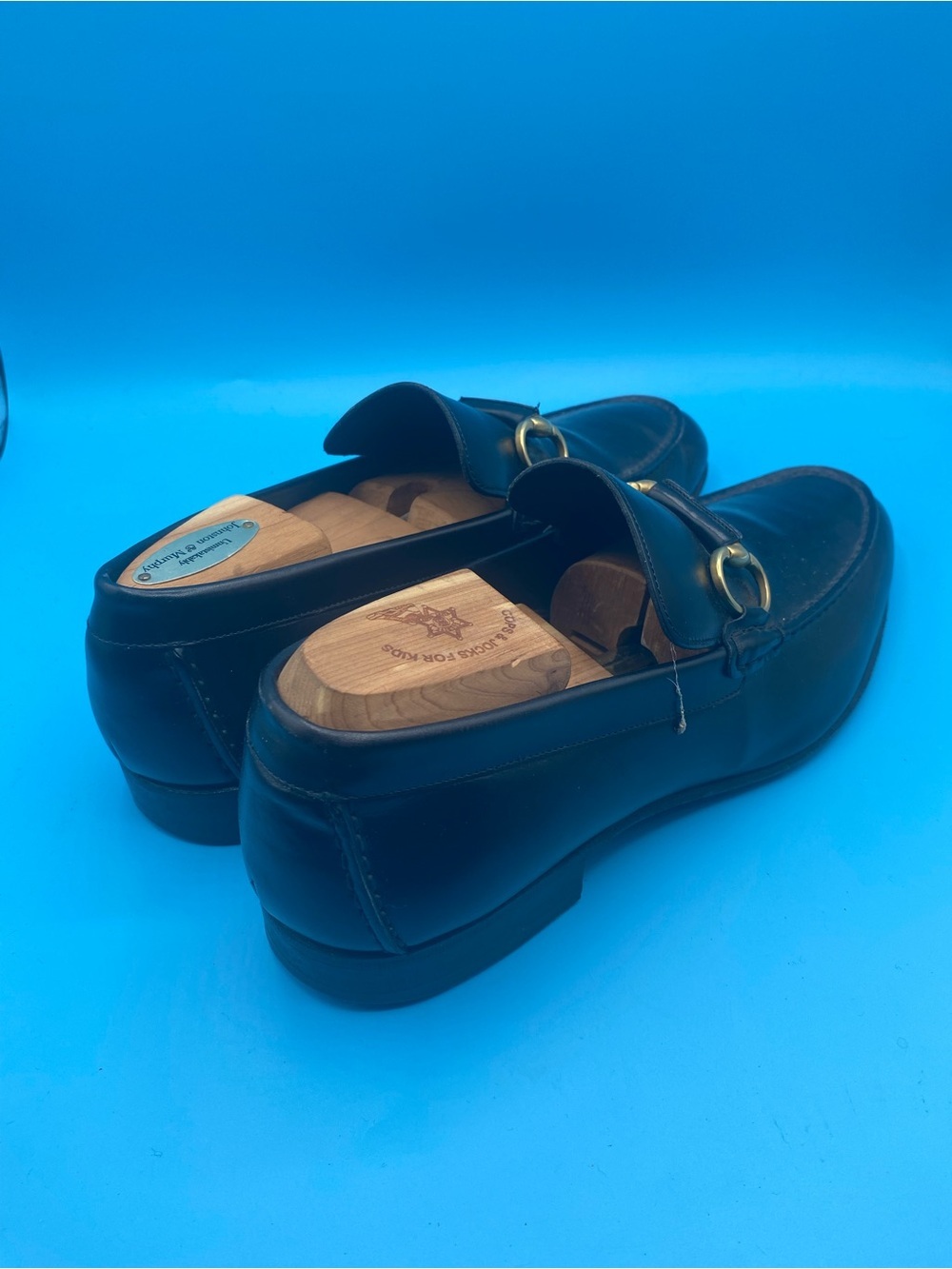 Gucci Black Leather Horsebit Loafers with Gold Hardware​ - Picture 2 of 6